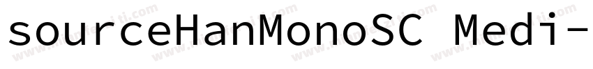 sourceHanMonoSC Medi字体转换